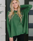 Running Late Hooded Long Sleeve in Dark Green