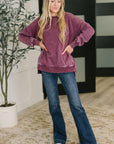 Safe and Secure Mineral Wash Pullover in Eggplant