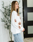 PREORDER: Sequin Pumpkin Bow Pullover