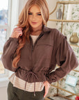 She's Got Game Cropped Jacket in Brown