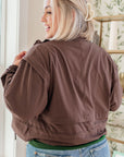 She's Got Game Cropped Jacket in Brown