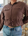 She's Got Game Cropped Jacket in Brown