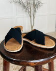Shore Thing Slip on Sandals in Prism Black