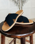 Shore Thing Slip on Sandals in Prism Black