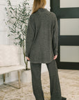 Signature Open Front Cardigan Set in Black