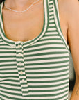 Snaccident Waiting to Happen Scooped Neck Tank in Green