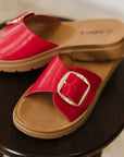 Strawberry Slip on Slide in Delight Red