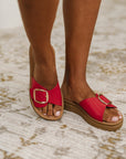 Strawberry Slip on Slide in Delight Red