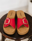 Strawberry Slip on Slide in Delight Red