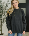 Sunday Snug Relaxed Pullover in Charcoal