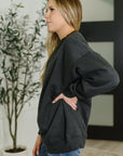 Sunday Snug Relaxed Pullover in Charcoal