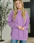 Sunday Snug Relaxed Pullover in Lavender