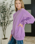 Sunday Snug Relaxed Pullover in Lavender