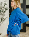 Sunday Snug Relaxed Pullover in Ocean Blue