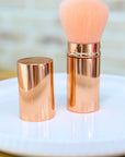Rose Gold and Pink Telescopic Powder Brush