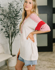 This I Know Henley Contrast Top