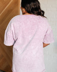 Unbothered Mineral Wash Top in Orchid Petal