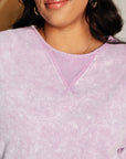 Unbothered Mineral Wash Top in Orchid Petal