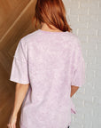Unbothered Mineral Wash Top in Orchid Petal