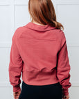 Under Her Spell Half Zip Pullover in Mauve