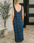 What a View Striped Sleeveless Maxi