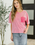 Who's That Girl Crochet Pocket T-Shirt