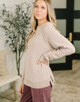 Words Of Wisdom Raglan Sleeve Sweater in Mocha
