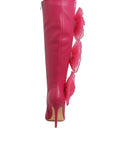 Chinkara Sheer Big Rose Detail Long Boots