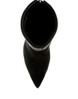 Podstar Rhinestones Embellished Foldover Boots