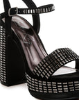 Starlet Rhinestones Embellished Ankle Strap Heels