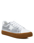 Jumping jacks Metallic Faux Leather Star Sneakers