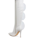 Chinkara Sheer Big Rose Detail Long Boots
