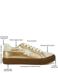 Jumping jacks Metallic Faux Leather Star Sneakers