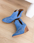 Journee Ankle Boots in Blue