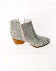 Shine Star Rhinestone Bootie in Silver
