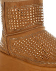 Xoras Chunky Rhinestones Ankle Boots