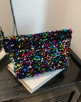 Sequin Clutch with Zipper