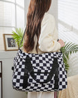 Zenana Checkered Multi-Pocket Travel Bag