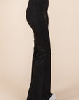 Mittoshop Stretchy Soft Elastic Waist Flare Pants- Black