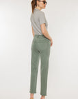 Kancan Ultra High Rise Straight Jeans- Olive