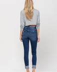 Vervet- High Rise Distressed Clean Cut Crop Skinny