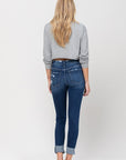 Vervet- High Rise Distressed Clean Cut Crop Skinny