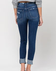 Vervet- High Rise Distressed Clean Cut Crop Skinny