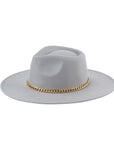 CHAIN BELT FEDORA HAT