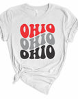 Buckeyes Color Groovy Ohio Softstyle Tee- Plus Size