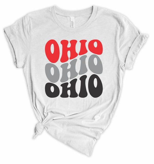 Buckeyes Color Groovy Ohio Softstyle Tee- Plus Size