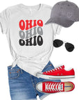 Buckeyes Color Groovy Ohio Softstyle Tee- Plus Size