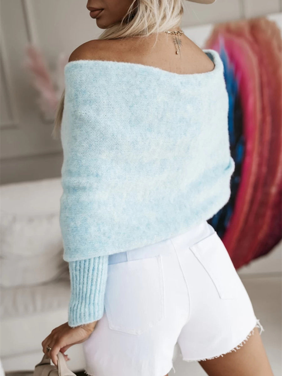 Wrap me in Beauty Long Sleeve Cropped Reversible Sweater