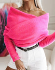 Wrap me in Beauty Long Sleeve Cropped Reversible Sweater