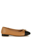 Acino Faux Leather Bow Detail Ballerinas